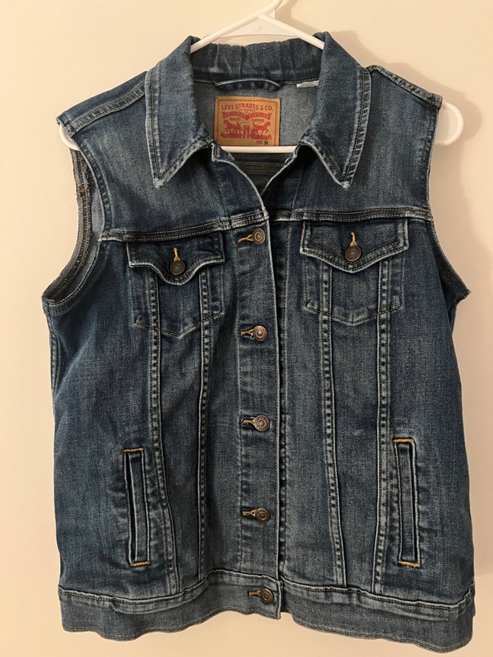 Levi's Blue Button-Front Denim Vest| Size Medium